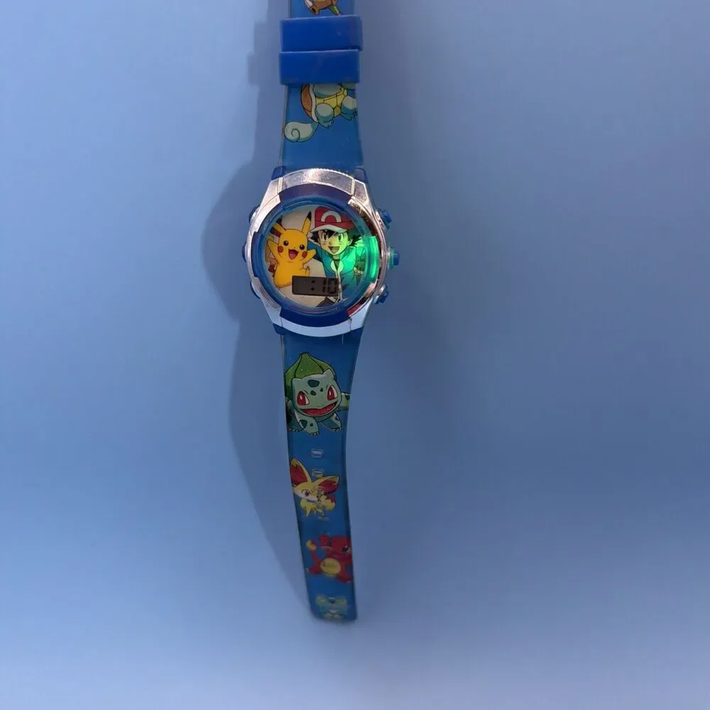 Pokémon Kids Quartz Analog Wristwatch Blue Plastic Strap, Cartoon Dial 2015